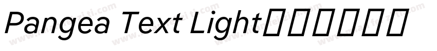 Pangea Text Light字体转换
